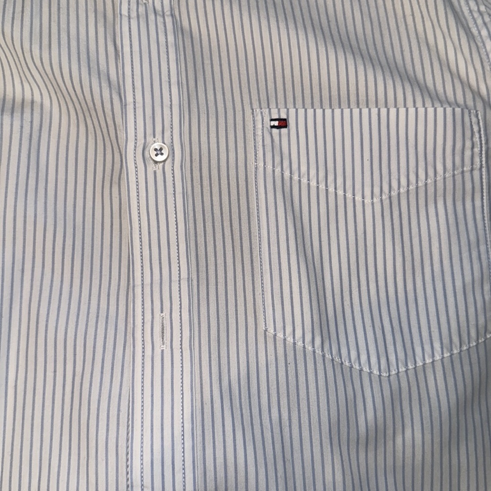Euc Tommy Hilfiger Stripe Button Up Custom Fit Sh… - image 5